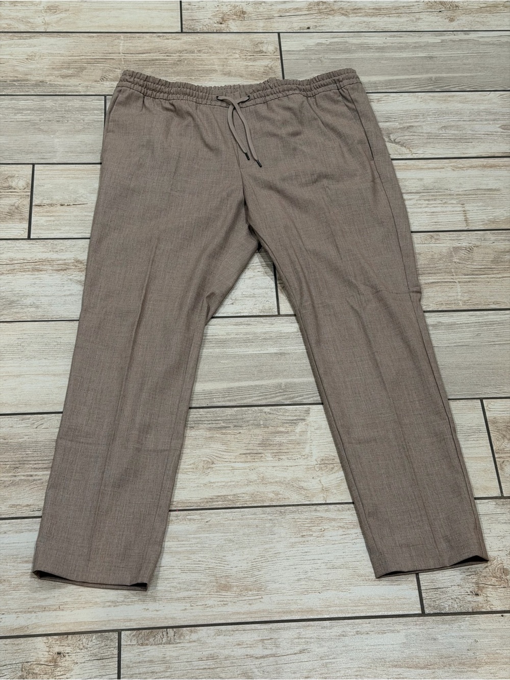 H&M Men's Drawstring Dress Pants - Taupe